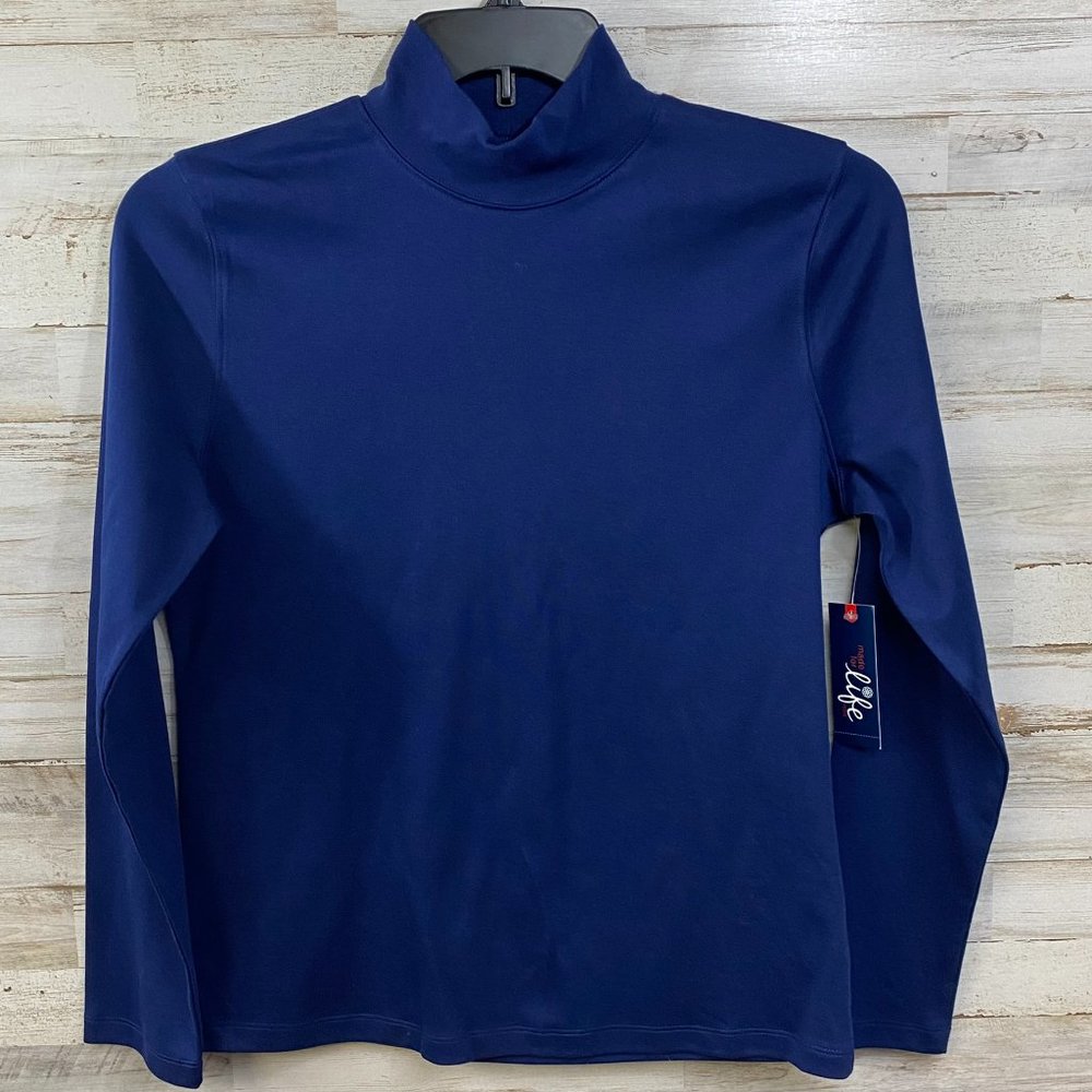 NWT Made for Life Women's Blue Turtle Neck Size PL